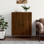 Credenza Rovere Marrone 69,5x34x90 cm in Legno Multistrato