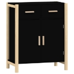 Credenza Nera 62x38x75 cm in Legno Multistrato