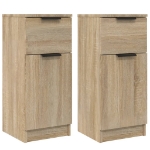 Credenze 2 pz Rovere Sonoma 30x30x70 cm in Legno Multistrato