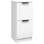 Credenza Bianco Lucido 30x30x70 cm in Legno Multistrato