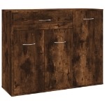 Credenza Rovere Fumo 88x30x70 cm in Legno Ingegnerizzato