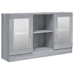 Mobile Vetrina Grigio Sonoma 120x30,5x70 cm Legno Multistrato