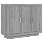 Credenza Grigio Sonoma 92x35x75 cm in Legno Multistrato