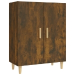 Credenza Rovere Fumo 70x34x90 cm in Legno Multistrato