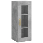 Mobile a Parete Grigio Cemento 34,5x34x90 cm