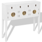 Credenza in Stile Cinese in Legno Massello Bianca