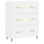 Credenza Bianca 69,5x34x90 cm in Legno Multistrato
