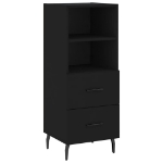 Credenza Nero 34,5x34x90 cm in Legno Multistrato