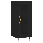 Credenza Nero 34,5x34x90 cm in Legno Multistrato