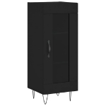Credenza Nero 34,5x34x90 cm in Legno Multistrato