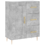 Credenza Grigio Cemento 69,5x34x90 cm in Legno Multistrato