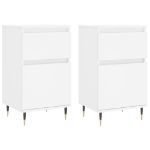 Credenze 2 pz Bianche 40x35x70 cm in Legno Multistrato