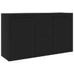 Credenza Nera 120x36x69 cm in Truciolato