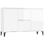 Credenza Bianco Lucido 104x35x70 cm in Truciolato