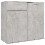 Credenza Grigio Cemento 80x36x75 cm in Truciolato