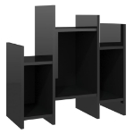 Credenza Nero Lucido 60x26x60 cm in Truciolato