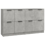 Credenze 2 pz Grigio Cemento 60x30x70 cm in Legno Multistrato