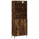 Credenza Rovere Fumo  69,5x34x180 cm in Legno Multistrato