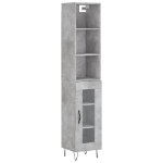 Credenza Grigio Cemento 34,5x34x180 cm in Legno Multistrato