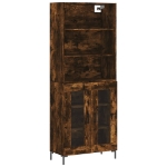 Credenza Rovere Fumo  69,5x34x180 cm in Legno Multistrato