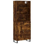 Credenza Rovere Fumo  69,5x34x180 cm in Legno Multistrato