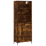 Credenza Rovere Fumo  69,5x34x180 cm in Legno Multistrato
