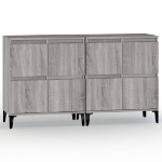 Credenze 2pz Grigio Sonoma 60x35x70 cm in Legno Multistrato