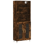 Credenza Rovere Fumo  69,5x34x180 cm in Legno Multistrato