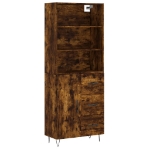 Credenza Rovere Fumo  69,5x34x180 cm in Legno Multistrato