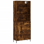 Credenza Rovere Fumo  69,5x34x180 cm in Legno Multistrato