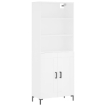 Credenza Bianca 69,5x34x180 cm in Legno Multistrato