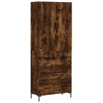 Credenza Rovere Fumo  69,5x34x180 cm in Legno Multistrato