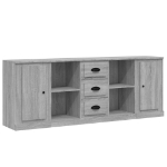 Credenze 3 pz Grigio Sonoma in Legno Multistrato