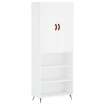 Credenza Bianca 69,5x34x180 cm in Legno Multistrato