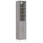 Credenza Grigio Sonoma 34,5x34x180 cm in Legno Multistrato