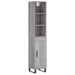 Credenza Grigio Sonoma 34,5x34x180 cm in Legno Multistrato