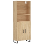 Credenza Rovere Sonoma 69,5x34x180 cm in Legno Multistrato