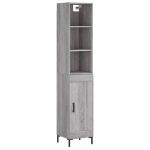 Credenza Grigio Sonoma 34,5x34x180 cm in Legno Multistrato