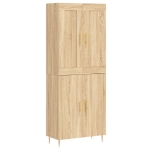 Credenza Rovere Sonoma 69,5x34x180 cm in Legno Multistrato