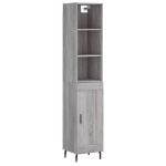 Credenza Grigio Sonoma 34,5x34x180 cm in Legno Multistrato