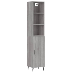 Credenza Grigio Sonoma 34,5x34x180 cm in Legno Multistrato