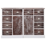 Credenza con 10 Cassetti  Marrone 113x30x79 cm in Legno