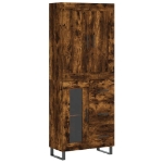 Credenza Rovere Fumo  69,5x34x180 cm in Legno Multistrato