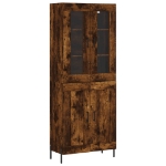 Credenza Rovere Fumo  69,5x34x180 cm in Legno Multistrato