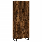 Credenza Rovere Fumo  69,5x34x180 cm in Legno Multistrato