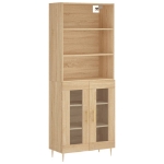 Credenza Rovere Sonoma 69,5x34x180 cm in Legno Multistrato