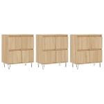 Credenze 3 pz Rovere Sonoma in Legno Multistrato