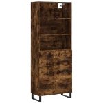 Credenza Rovere Fumo  69,5x34x180 cm in Legno Multistrato