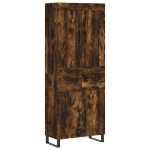 Credenza Rovere Fumo  69,5x34x180 cm in Legno Multistrato