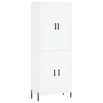 Credenza Bianca 69,5x34x180 cm in Legno Multistrato